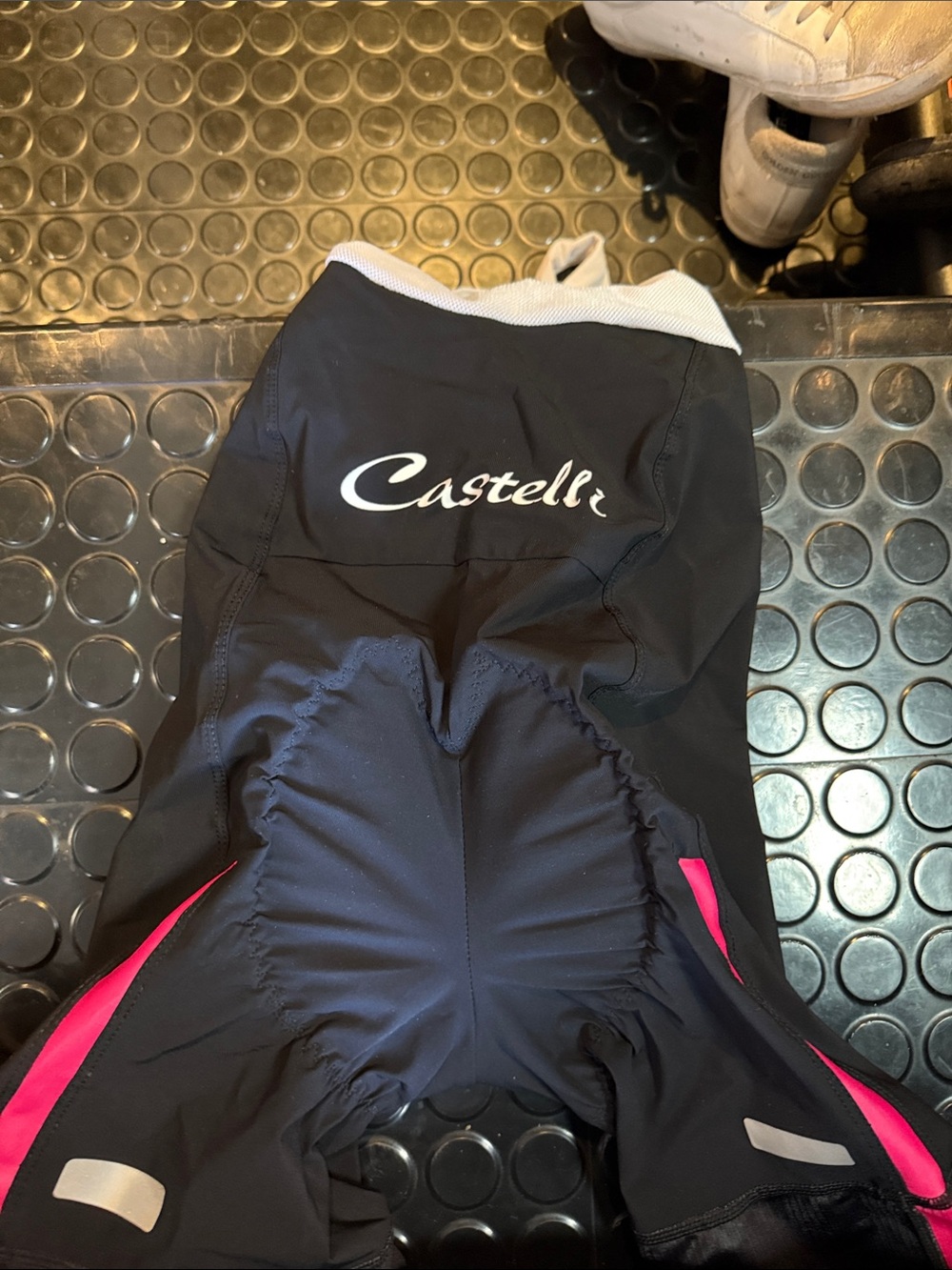 Women Black and Pink Cycling Bib Shorts